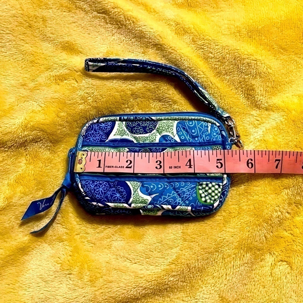 Vera Bradley Floral Wristlet Green and Blue - Picture 4 of 5